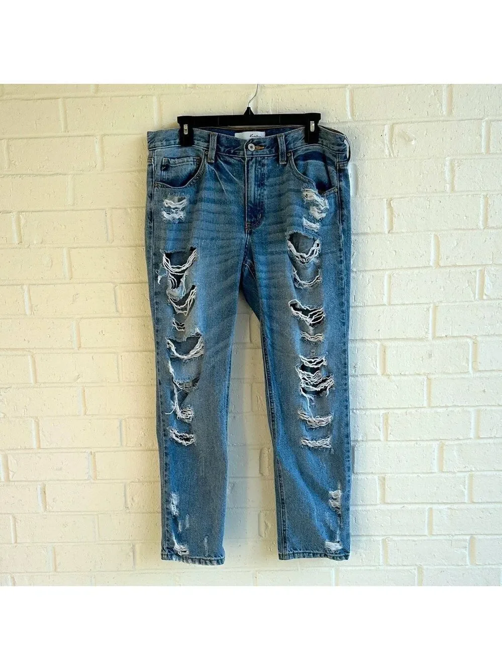 KanCan Light Blue Estilo Jeans Distressed Size 13/30 but inseam measures 28” - Picture 2 of 16